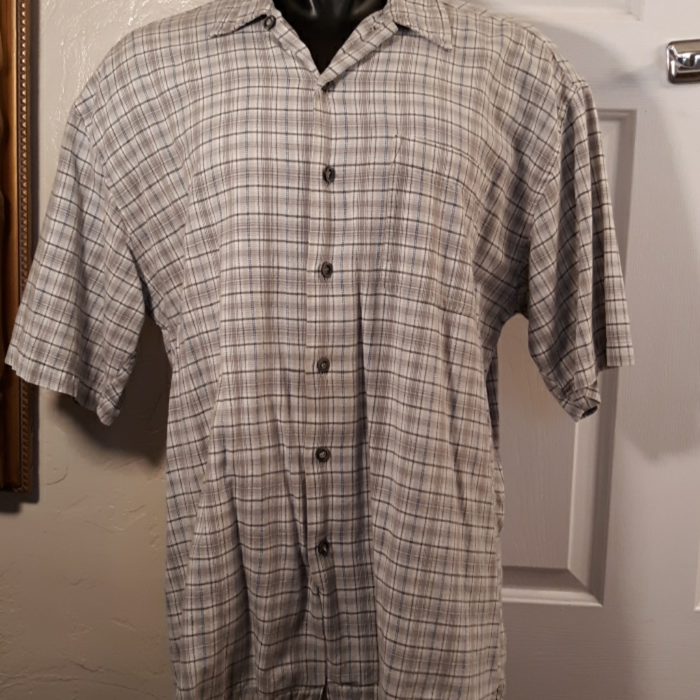 Anchor Blue Casual Button Down Short Sleeve Shirt - Picture 2 of 4